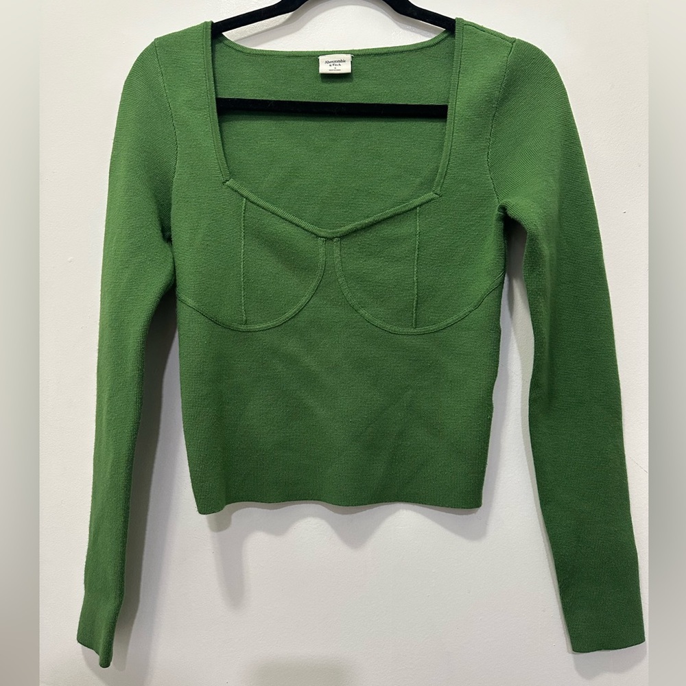 Abercrombie & Fitch Green Crop Top
